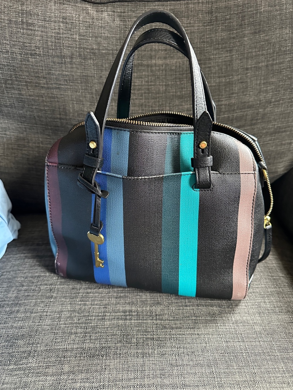 Striped Fossil Rachel satchel